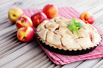 Image showing nectarine tart