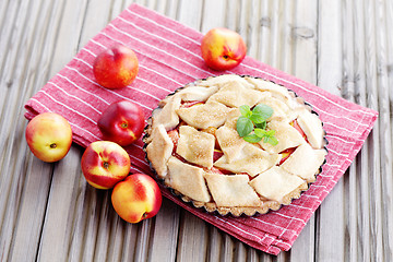 Image showing nectarine tart