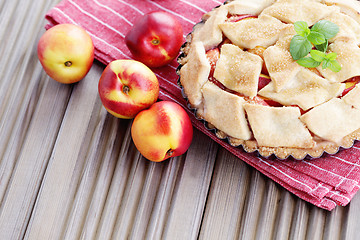 Image showing nectarine tart