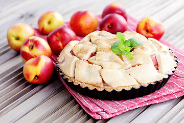 Image showing nectarine tart