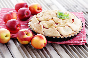 Image showing nectarine tart