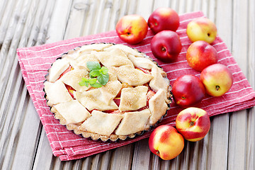 Image showing nectarine tart