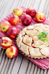 Image showing nectarine tart