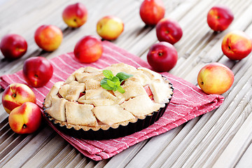 Image showing nectarine tart