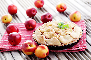 Image showing nectarine tart