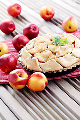 Image showing nectarine tart