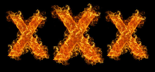 Image showing XXX flames