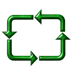 Image showing Square Recycling Symbol