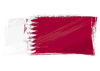 Image showing Grunge Qatar flag
