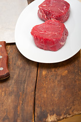 Image showing raw beef filet mignon