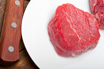 Image showing raw beef filet mignon