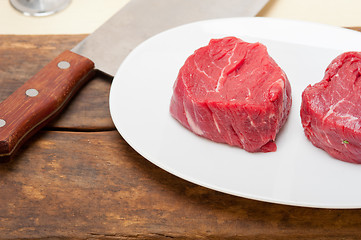 Image showing raw beef filet mignon