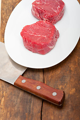 Image showing raw beef filet mignon