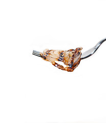 Image showing grilled onion on a fork