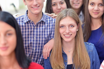 Image showing happy teens group in school