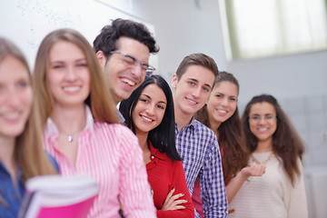 Image showing happy teens group in school