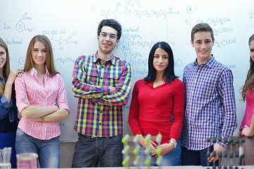 Image showing happy teens group in school