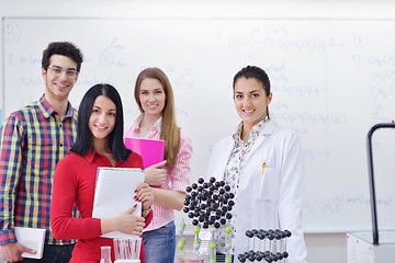 Image showing happy teens group in school