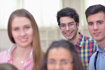 Image showing happy teens group in school