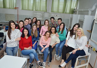 Image showing happy teens group in school