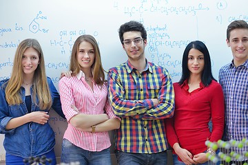 Image showing happy teens group in school