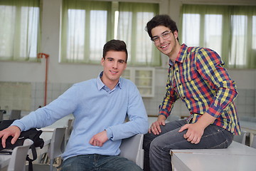 Image showing happy teens group in school