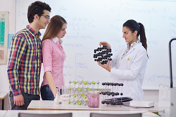 Image showing happy teens group in school