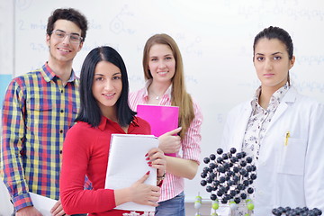 Image showing happy teens group in school