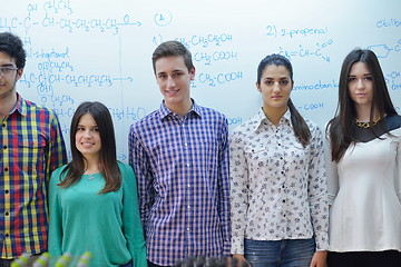 Image showing happy teens group in school