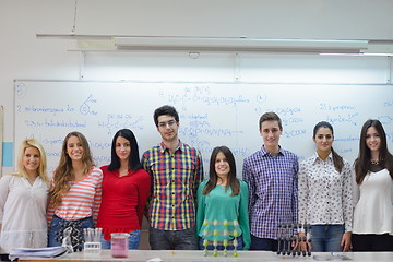 Image showing happy teens group in school