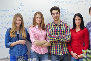 Image showing happy teens group in school