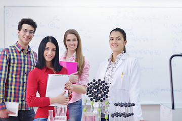 Image showing happy teens group in school