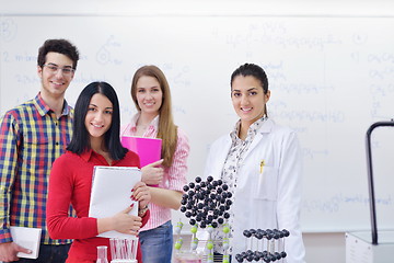 Image showing happy teens group in school