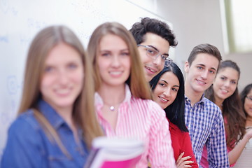 Image showing happy teens group in school