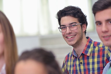 Image showing happy teens group in school