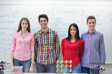 Image showing happy teens group in school