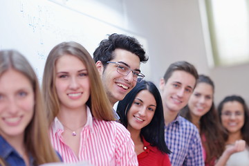 Image showing happy teens group in school