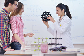 Image showing happy teens group in school