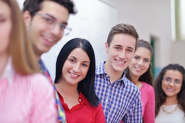 Image showing happy teens group in school