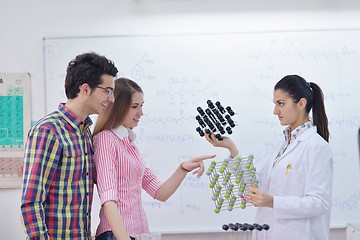 Image showing happy teens group in school