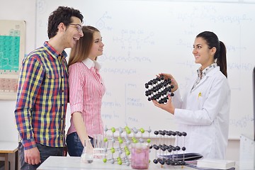 Image showing happy teens group in school