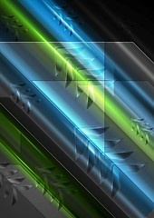 Image showing Tech shiny light background with arrows motion