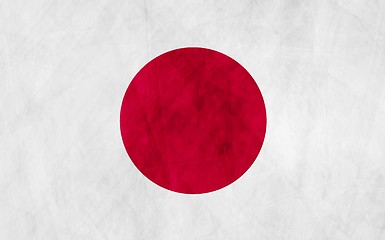 Image showing Japanese grunge flag