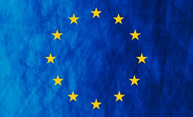 Image showing European union grunge flag