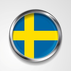 Image showing Swedish metal button flag