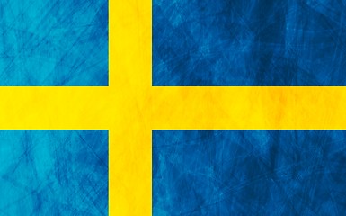 Image showing Swedish grunge flag