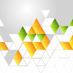 Image showing Bright tech futuristic triangles design