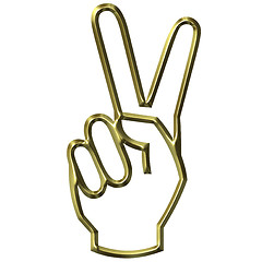 Image showing Victory Hand Sign