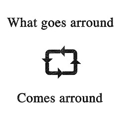 Image showing What goes arround comes arround