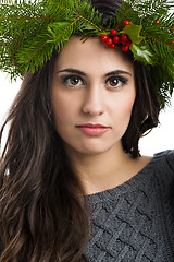 Image showing Cristmas fashion girl